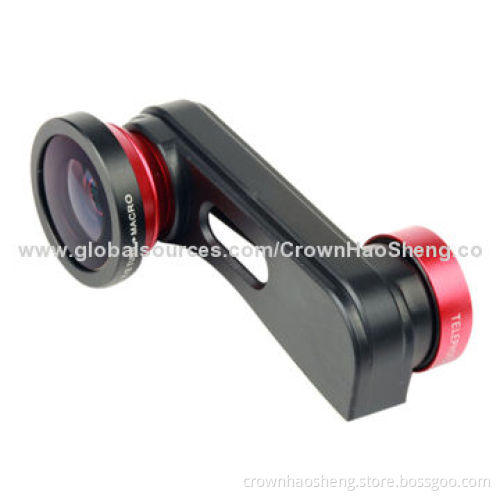 3-in-1 bumper lens kit for iPhone 5, (2x telephoto lens, macro, fisheye)